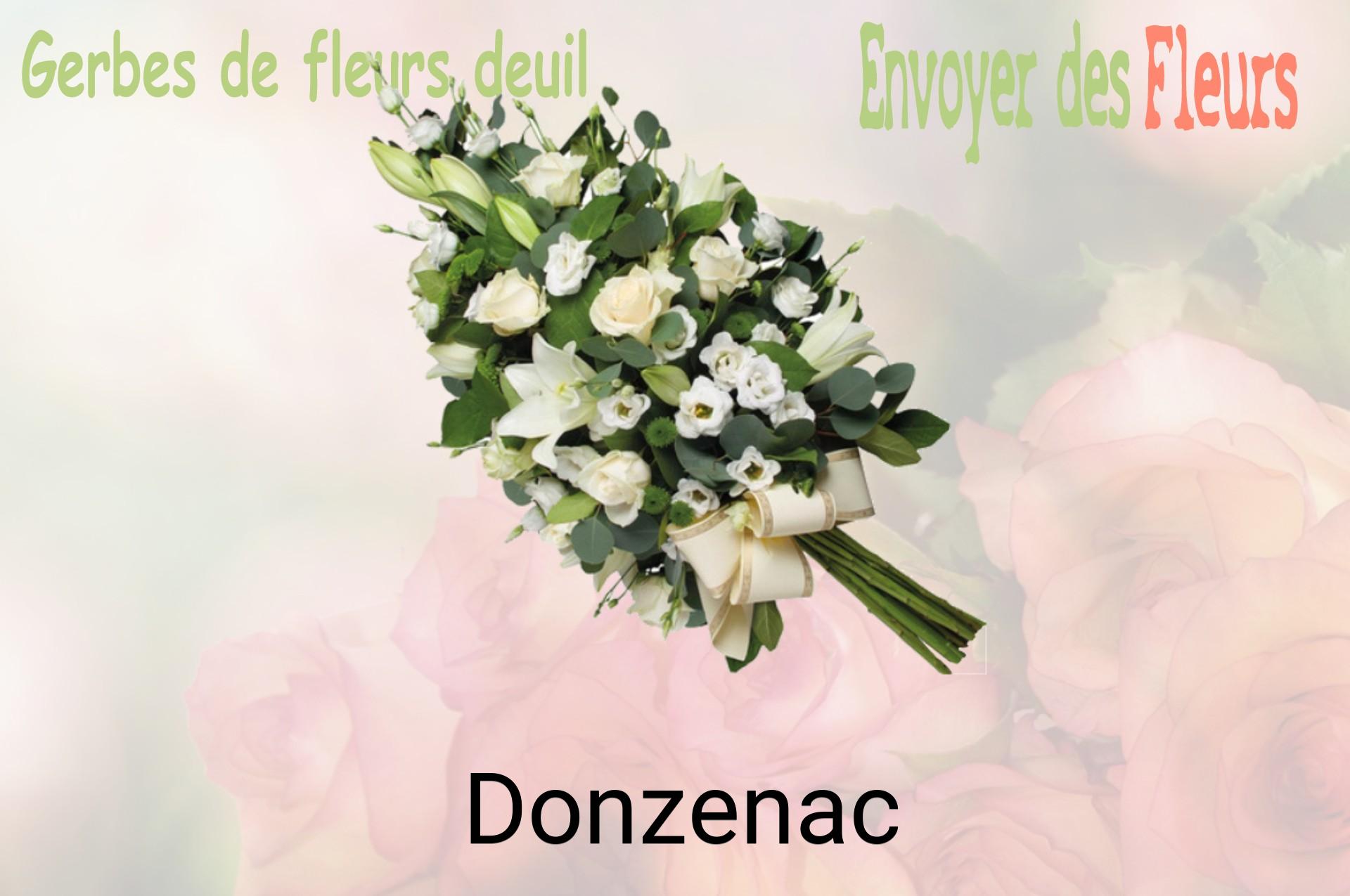 Gerbe de fleurs de deuil livrée à Donzenac